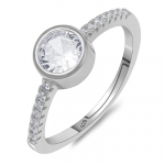 Sterling Silver White American Twin solitaire ring Personalized Gifts