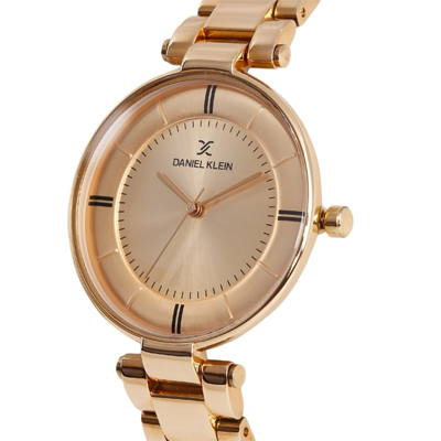 Women Rose Gold Analogue Watch DK11467-3