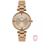 Women Rose Gold Analogue Watch DK11467-3